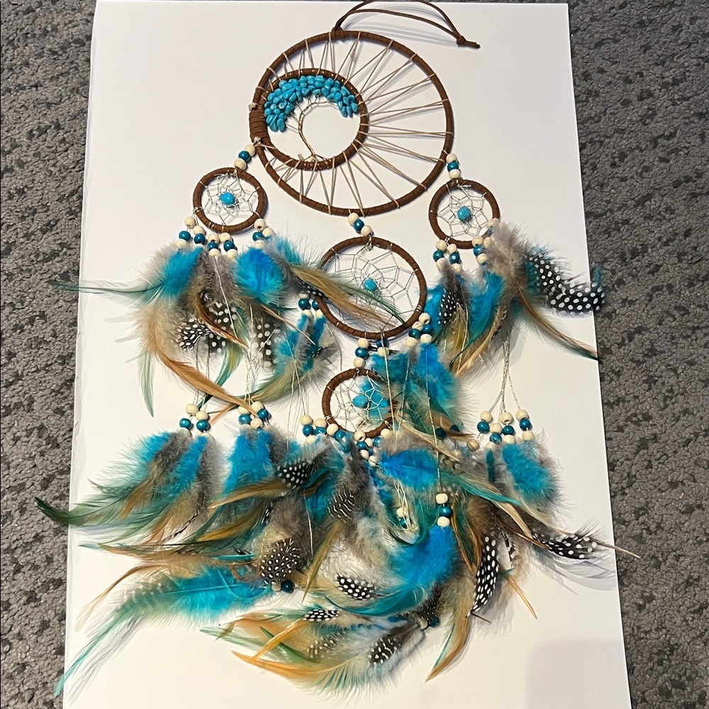 Dreamcatcher with Turquoise and feathers